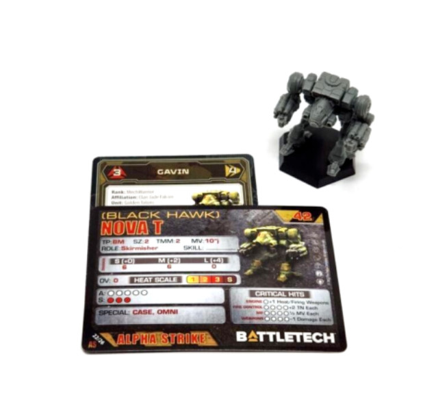 Battletech Nova Mech + Pilot Cards Alpha Strike Box Set Clan Catalyst
