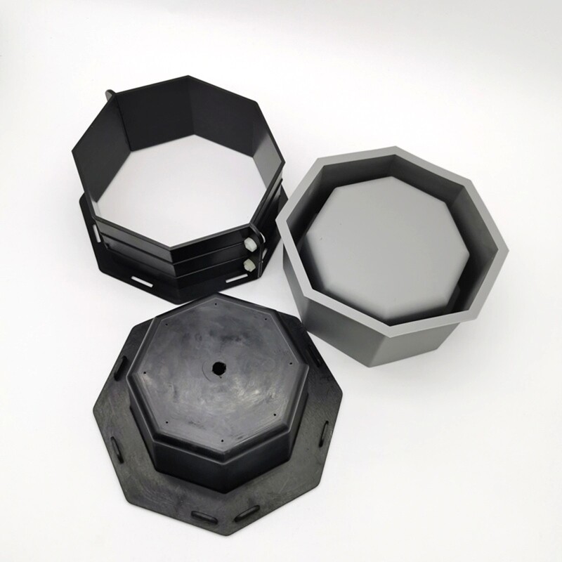 Octagonal Cement Flowerpot Casting Silicone DIY Decorations Making