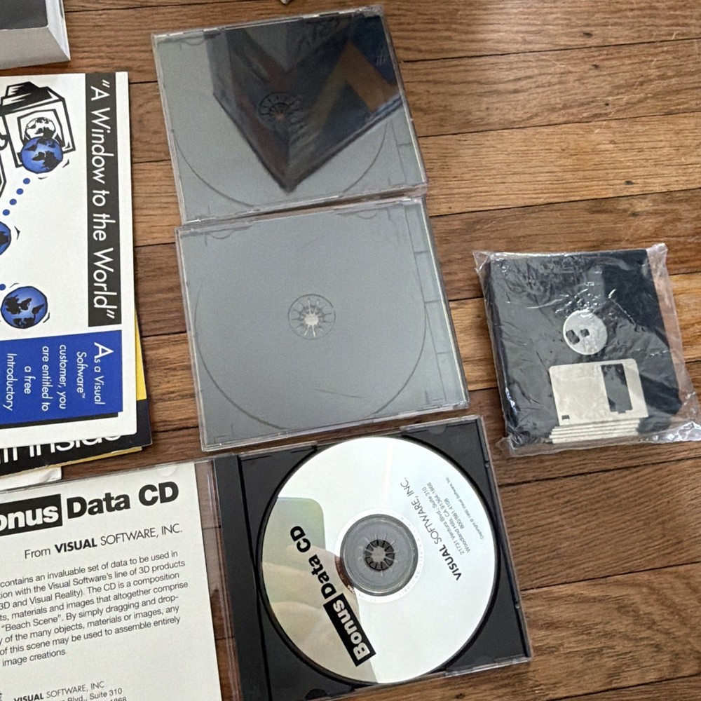 VR Visual Reality by Visual Software Inc Big Box PC / IBM Microsoft Windows CIB