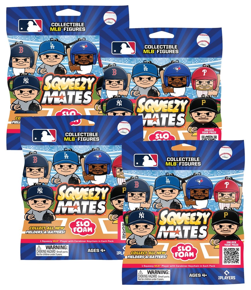SqueezyMates MLB Gravity Feed Figurines 4 Pack 2026 SERIES 8 Baseball