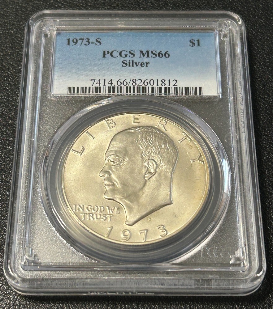 1973 S $1 Silver Ike Eisenhower Dollar PCGS MS66