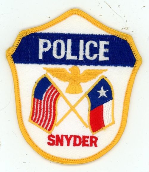 TEXAS TX SNYDER POLICE NICE SHOULDER PATCH SHERIFF
