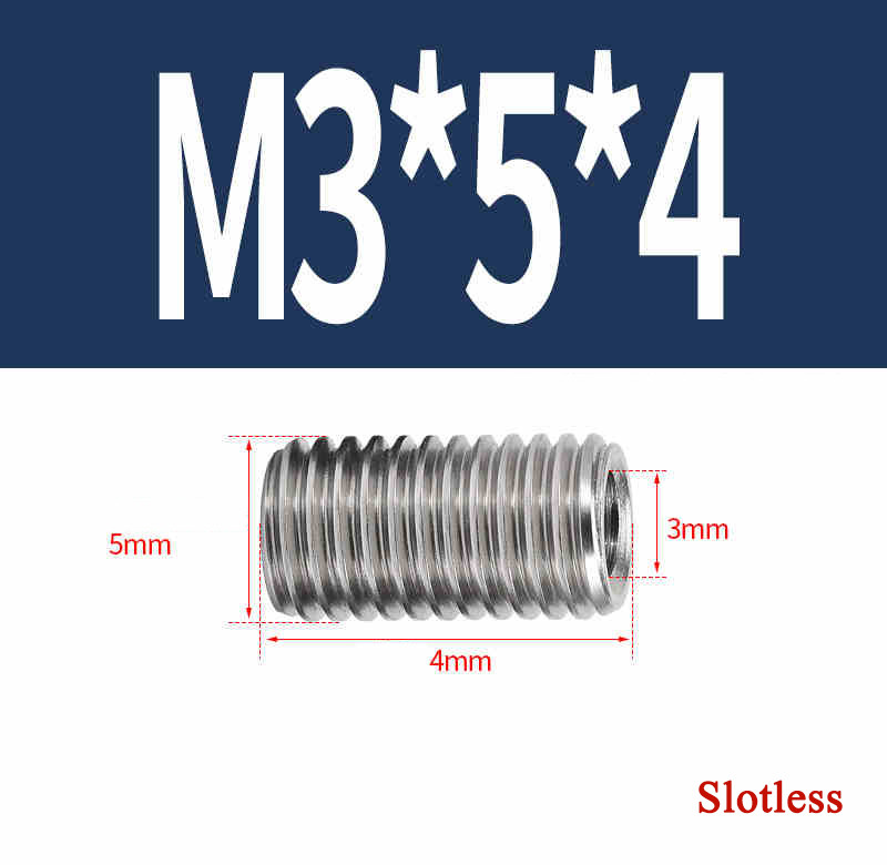 M3-M4 Sleeve Thread Adapters 304 Stainless Steel Threaded Inserts Reducing Nuts