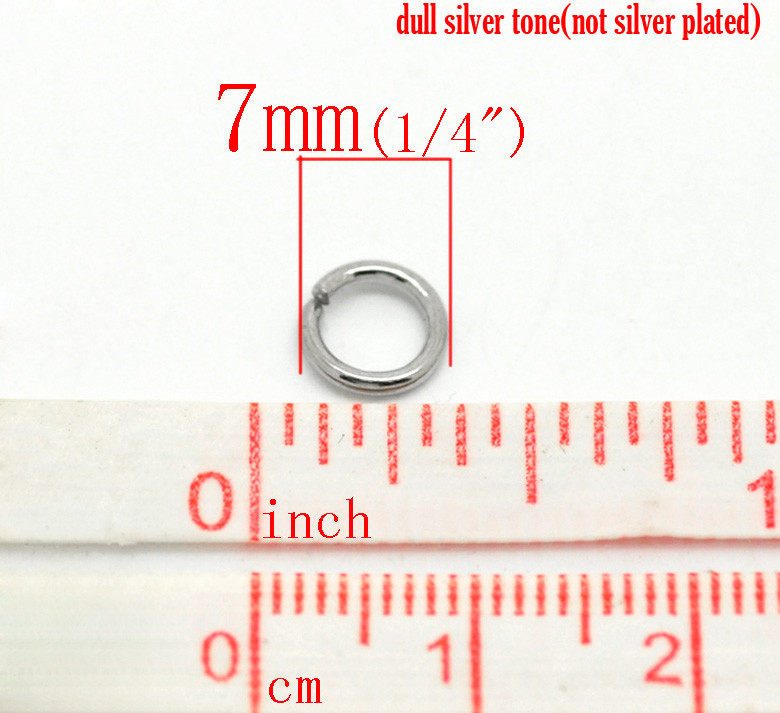 Jump Rings 7mm - 50/100/200 Stainless Steel 16 Gauge Open Jump Rings F8879