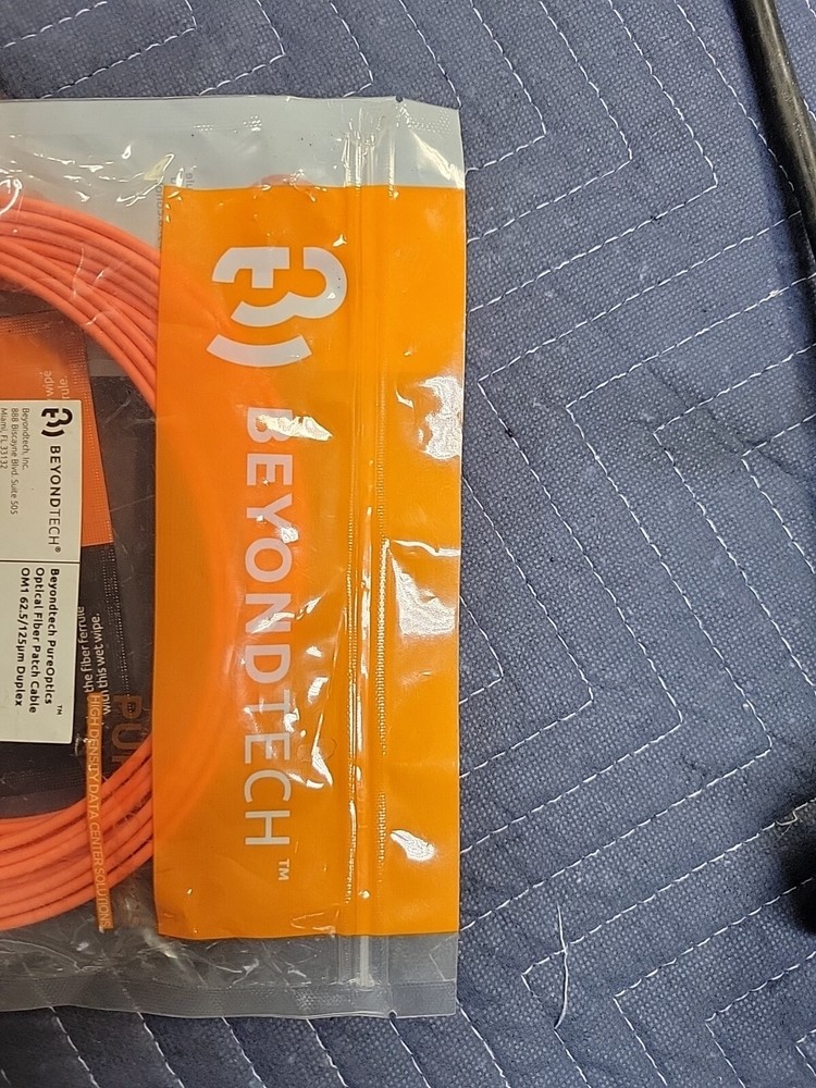 Beyondtech PureOptics Optical Fiber Patch Cable OM1 62.5/125um Duplex 5 Meter...