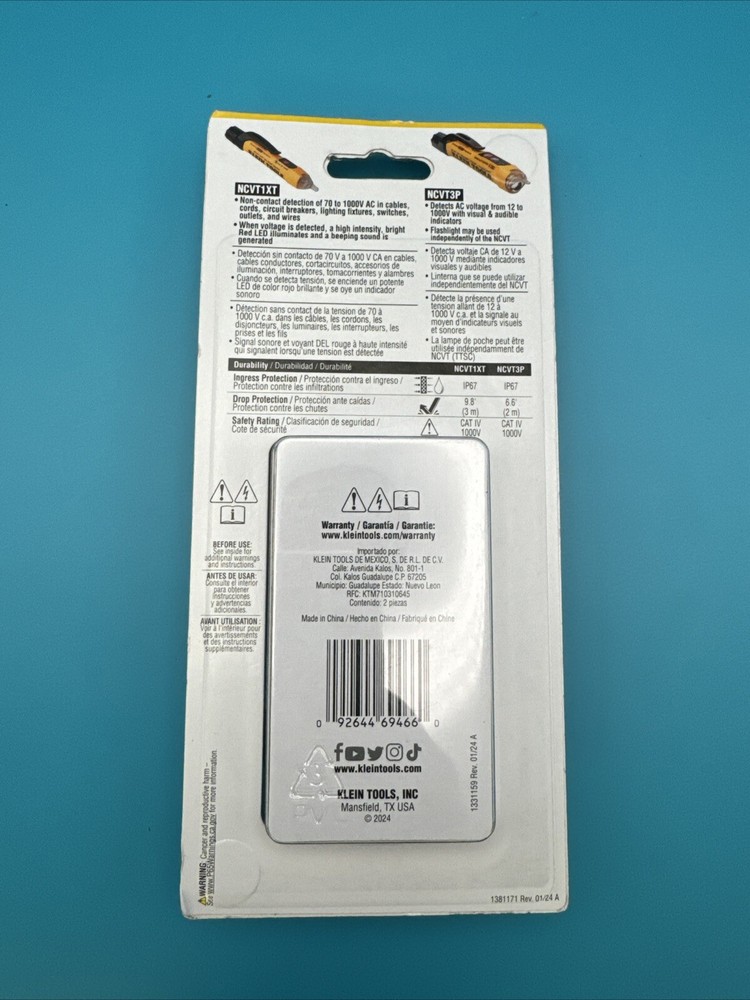 Klein Tools Non-Contact Voltage Tester Kit 24KIT3XT