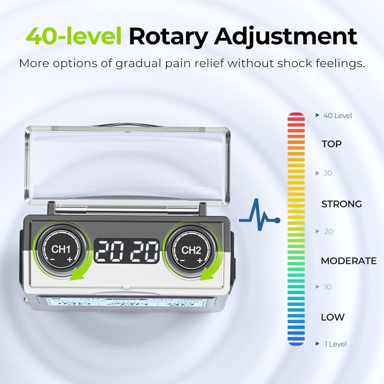 AUVON Rechargeable TENS Unit Muscle Stimulator, FSA HSA Eligible, Digital TEN...