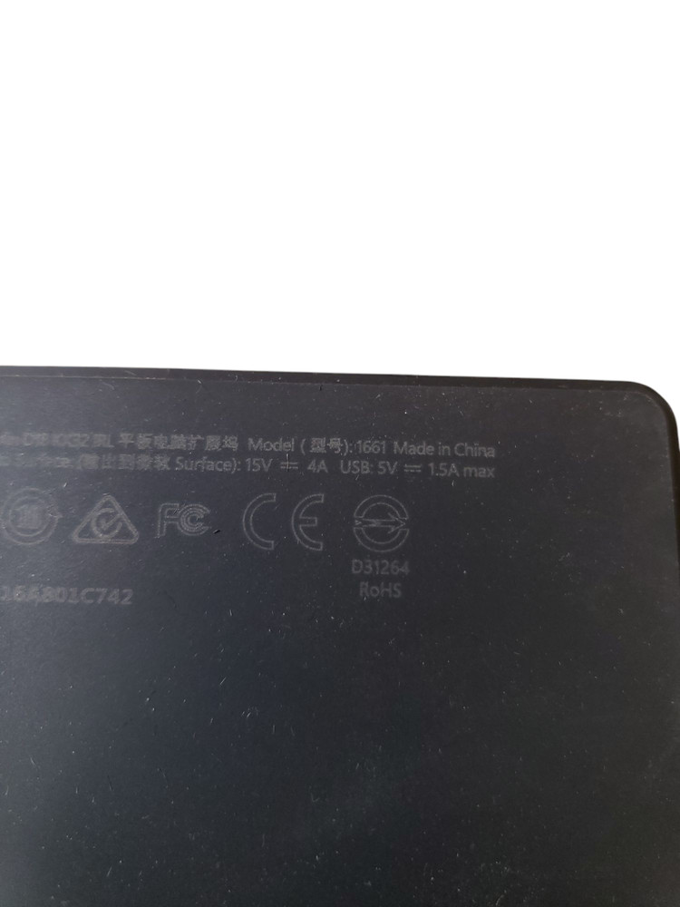 Microsoft Surface Pro Docking Station Model 1661 +1749 AC Adapter tested good
