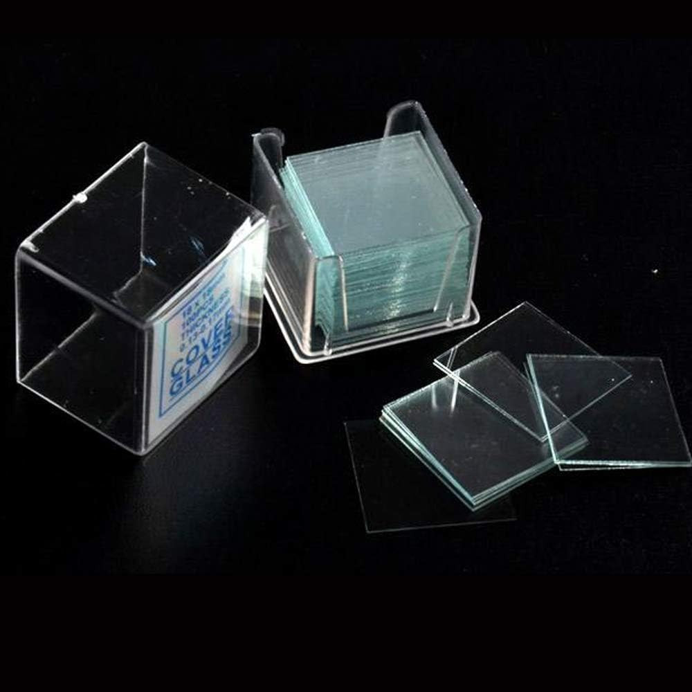 Twdrer 100PCS Clear Transparent Blank Microscope Slides and 100PCS Square Covers