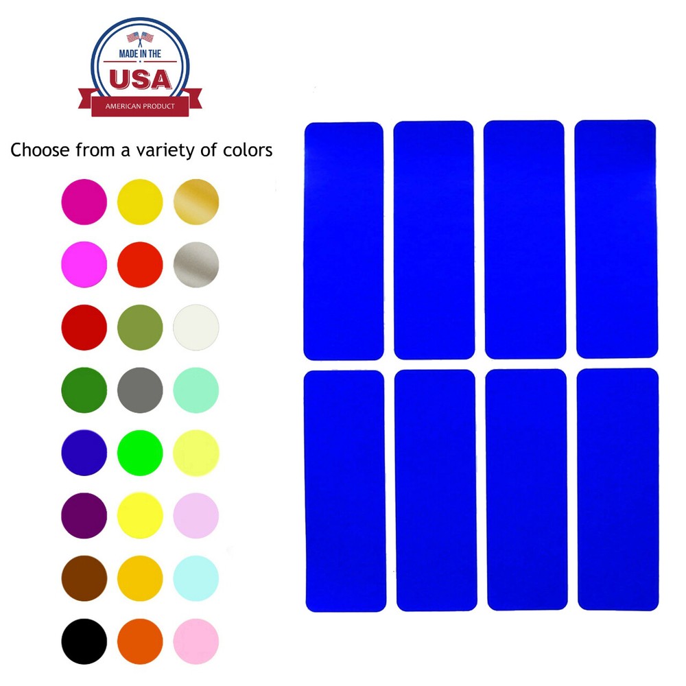 Rectangle Color Coding 3x1 Inch Labels to Write On Crafts Decoration Stickers