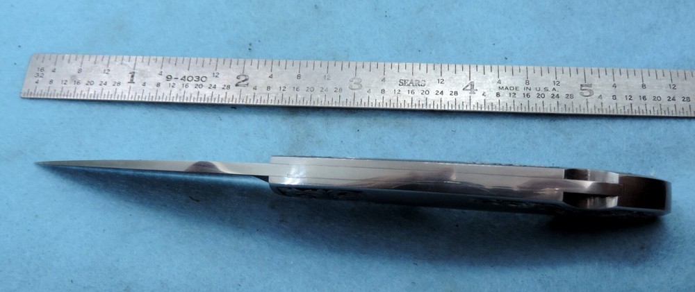 Fred Carter Custom Lock Blade w/ Scroll Engraving Original