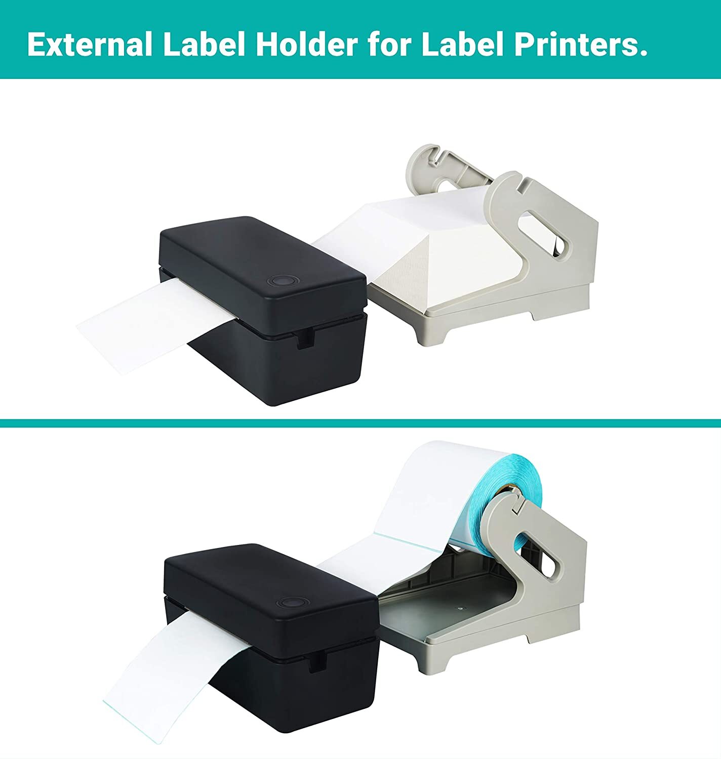 Fanfold / Roll Thermal Shipping Label Holder Desktop Printer Accessory