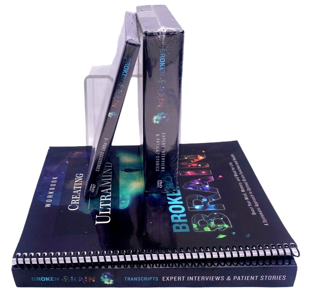 Broken Brain 8 Part Docu Series Dr. Mark Hyman Sealed DVDs Transcripts Workbook