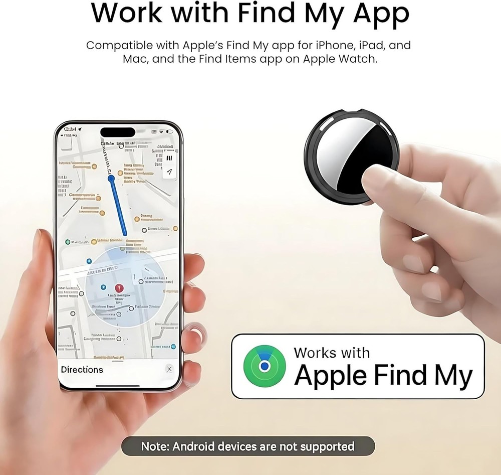 2pc Black+White Tracker Tags Bluetooth Smart Tags Key Finder Tracking for Wallet