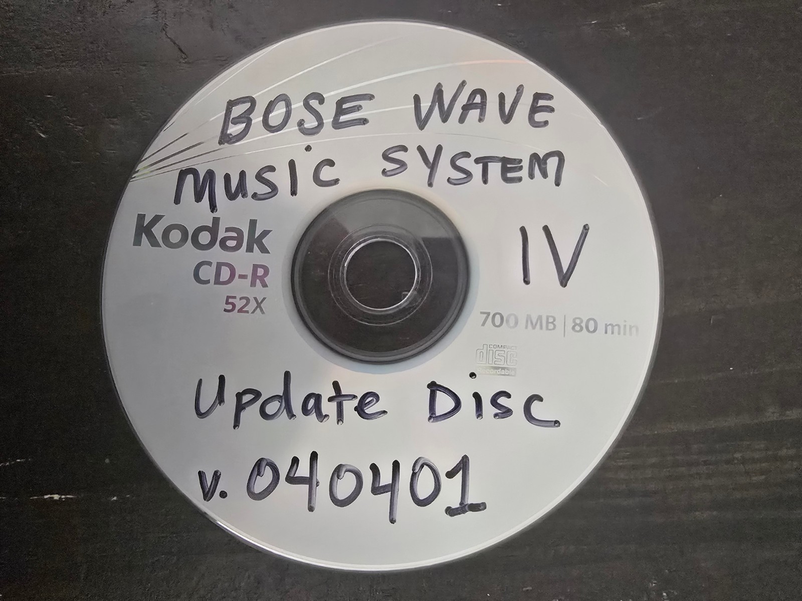 Bose Wave Music System IV Update Disc Latest Firmware, fix PLEASE UPDATE error