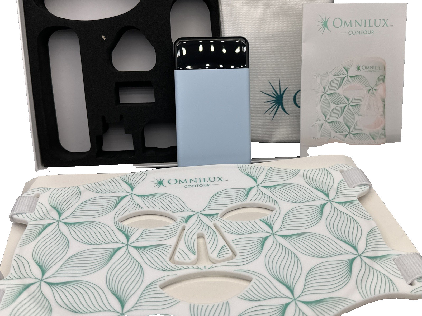 OMNILUX CONTOUR WOMEN FACE ANTI-AGING LED LIGHT THERAPY MASK - [FULL KIT / READ]