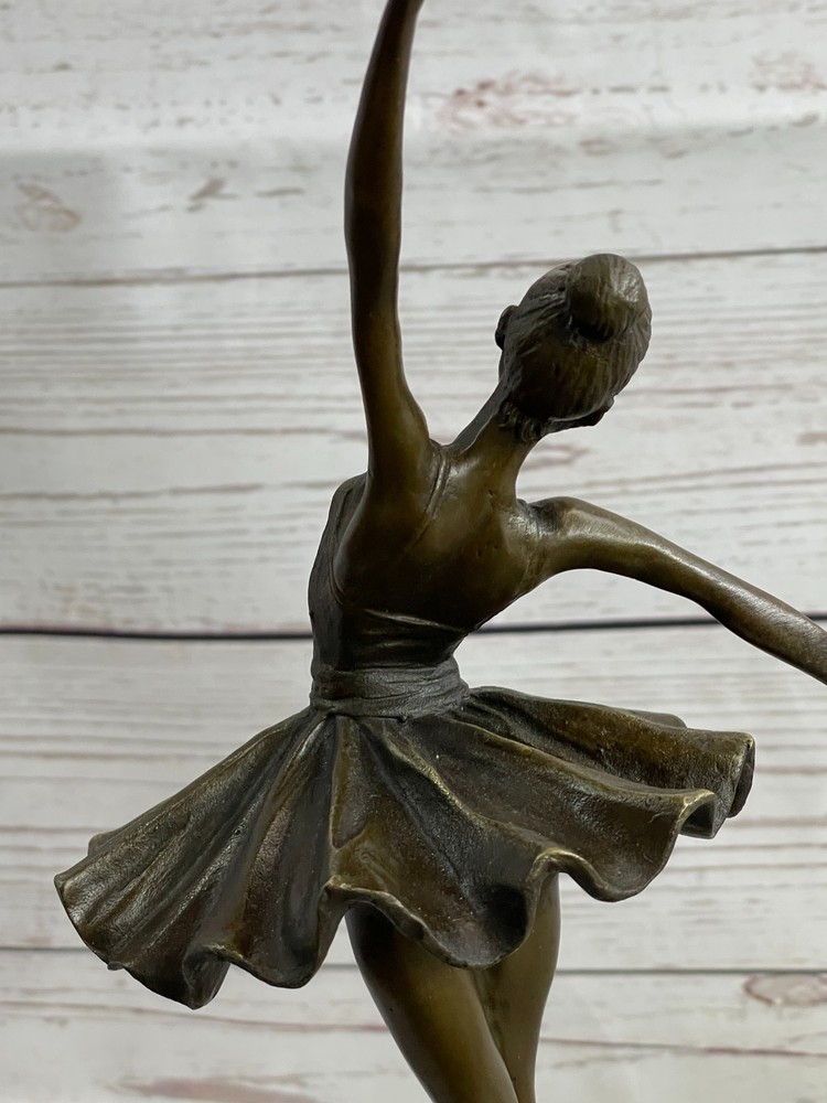 Signed Original Miguel Lopez(Milo) Prima Ballerina Genuine Solid Bronze Decor