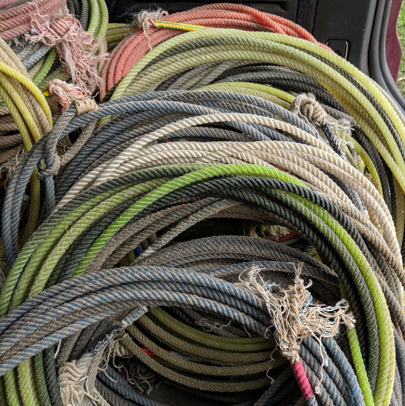 1-Used lariat western cowboy rope decor team rope lasso rodeo FREE SHIPPING