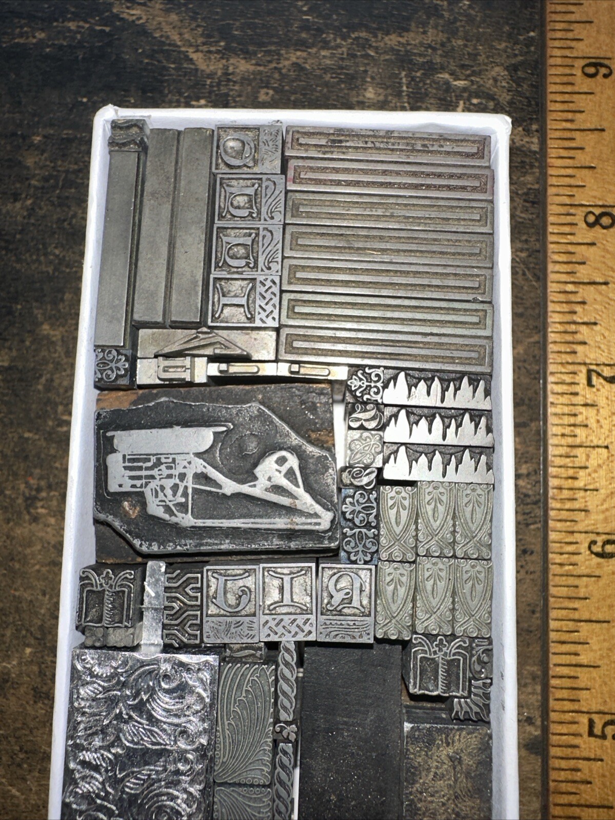 Printing Blocks “ Lead Ornamental Borders Dingbats” Nice Variety Beautiful! C7