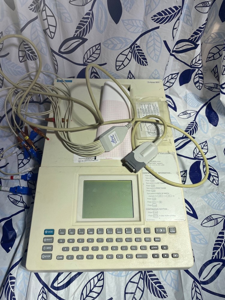 Burdick Eclipse 800 ECG/EKG Electrocardiograph Machine with EKG cable