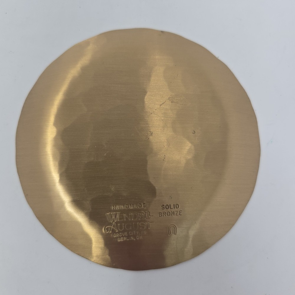 Vintage Wendell August Forge Solid Bronze 4¼" Plate Covered Bridge