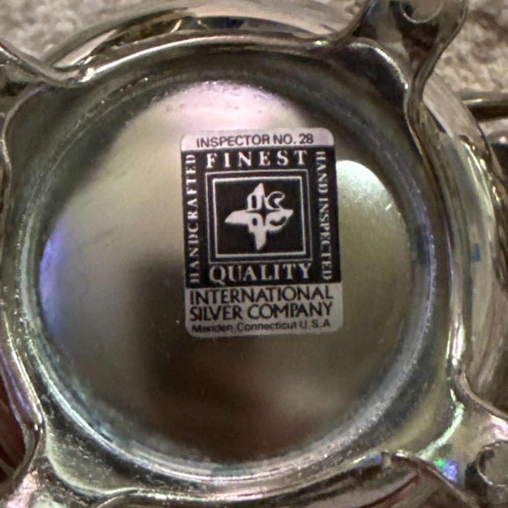 Beautiful Silver Plated Footed Pitcher With 7 Small Cups And Creamer Pitcher.