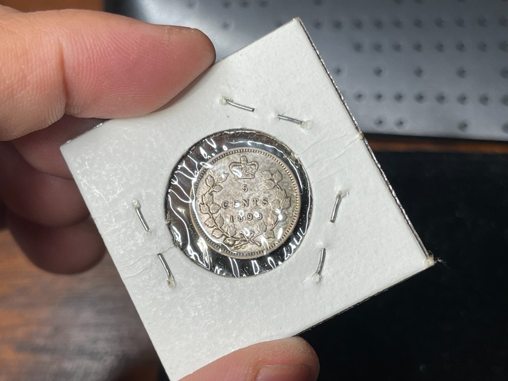 1899 Canada 5 Cents Great Condition Silver Coin