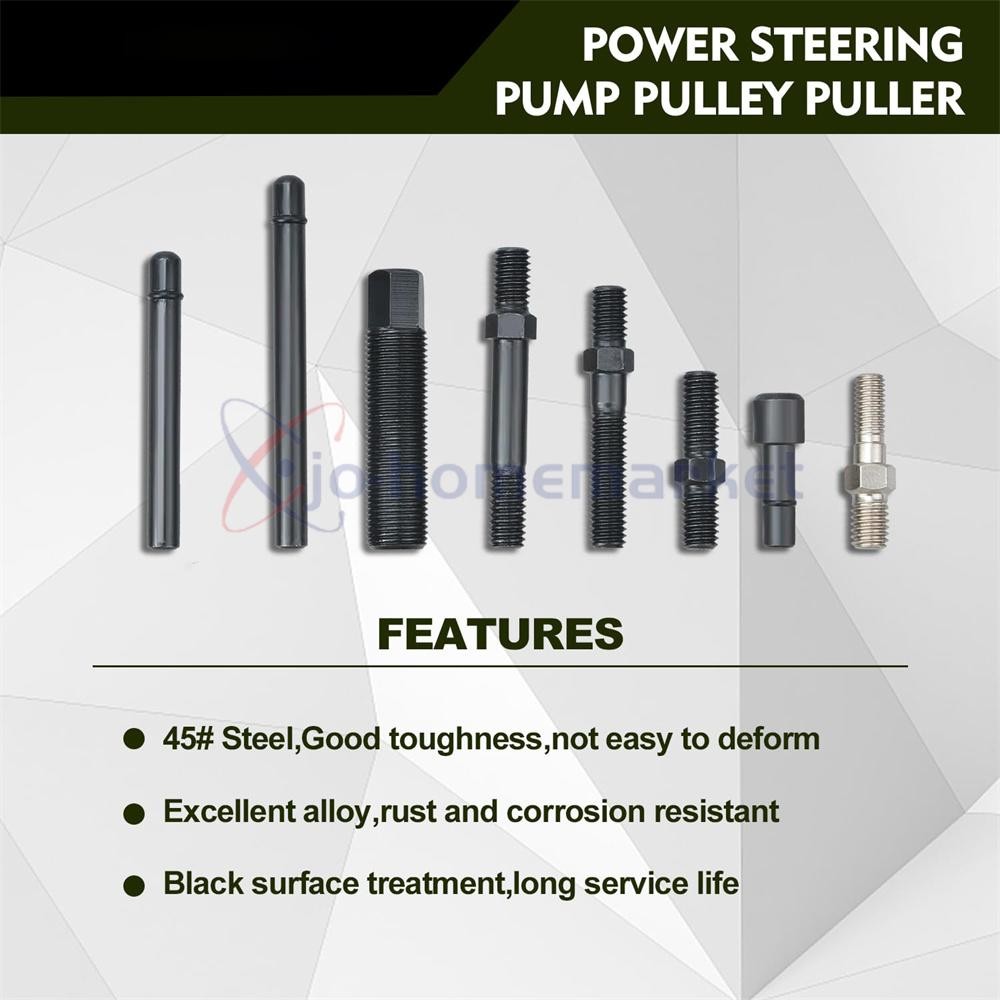 13PCS Power Steering Pump Pulley Puller Remover & Alternator Installer Tool Kit