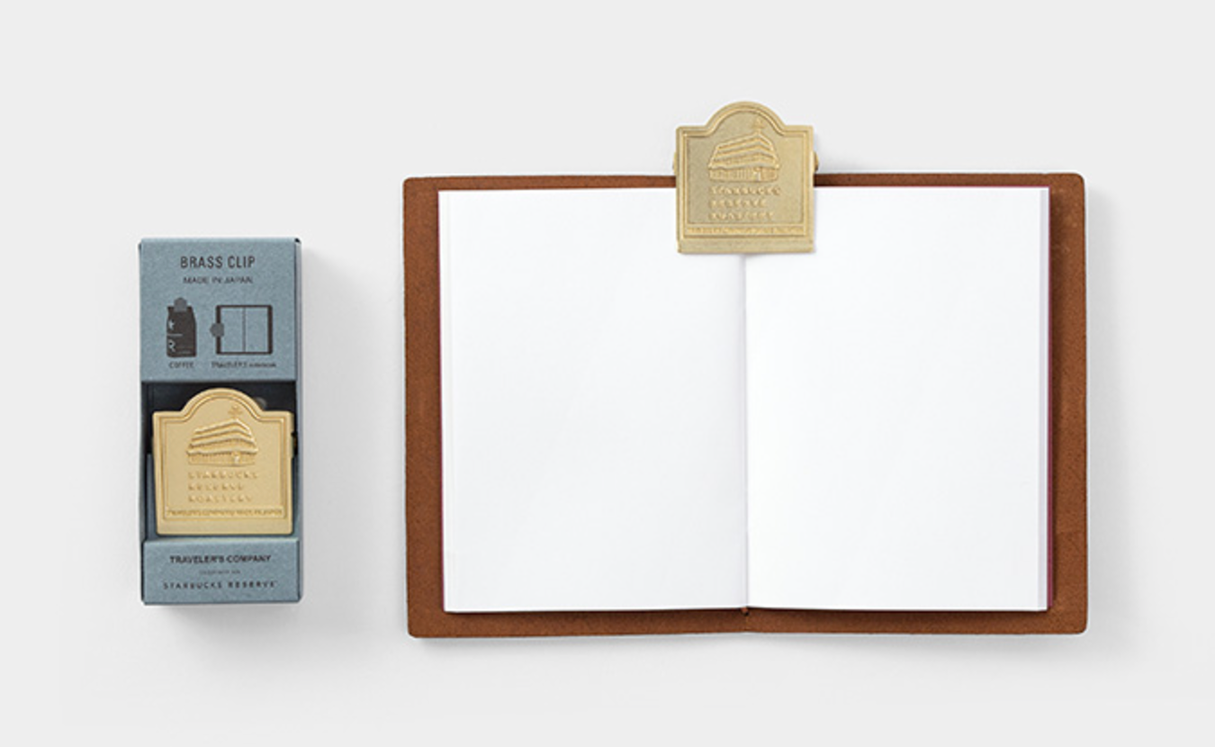TRAVELER'S notebook Starbucks Reserve Roastery Tokyo Brass Clip Façade limited
