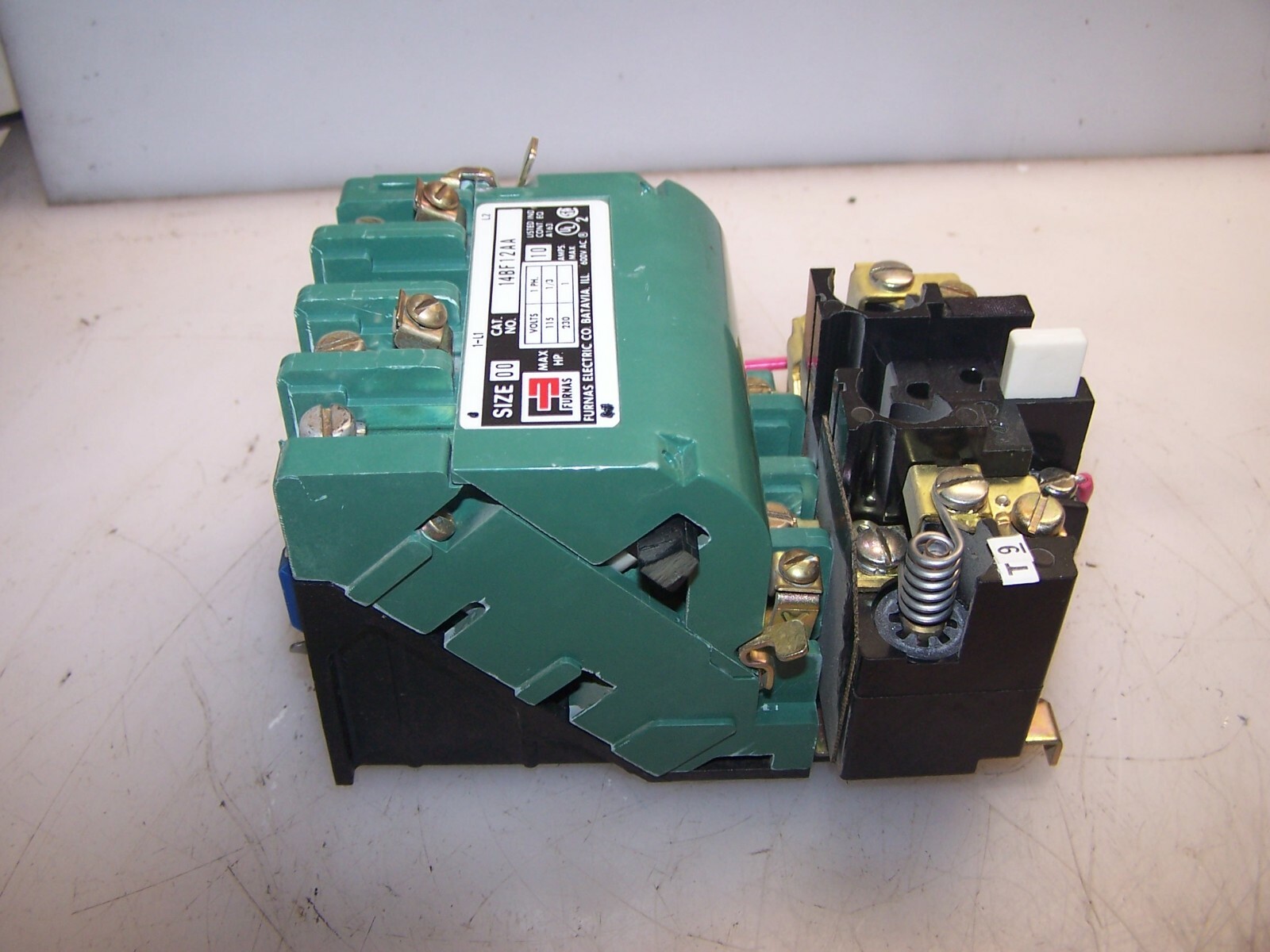 FURNAS SIZE 00 MOTOR STARTER COIL 120/240 VAC 1 HP 10 AMP MAX 14BF12AA