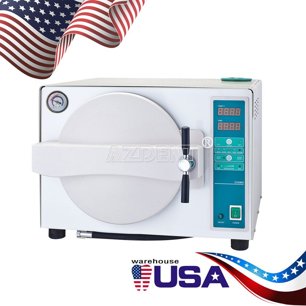 18L Dental Autoclave Sterilizer Automatic Steam Sterilization Drying Function US