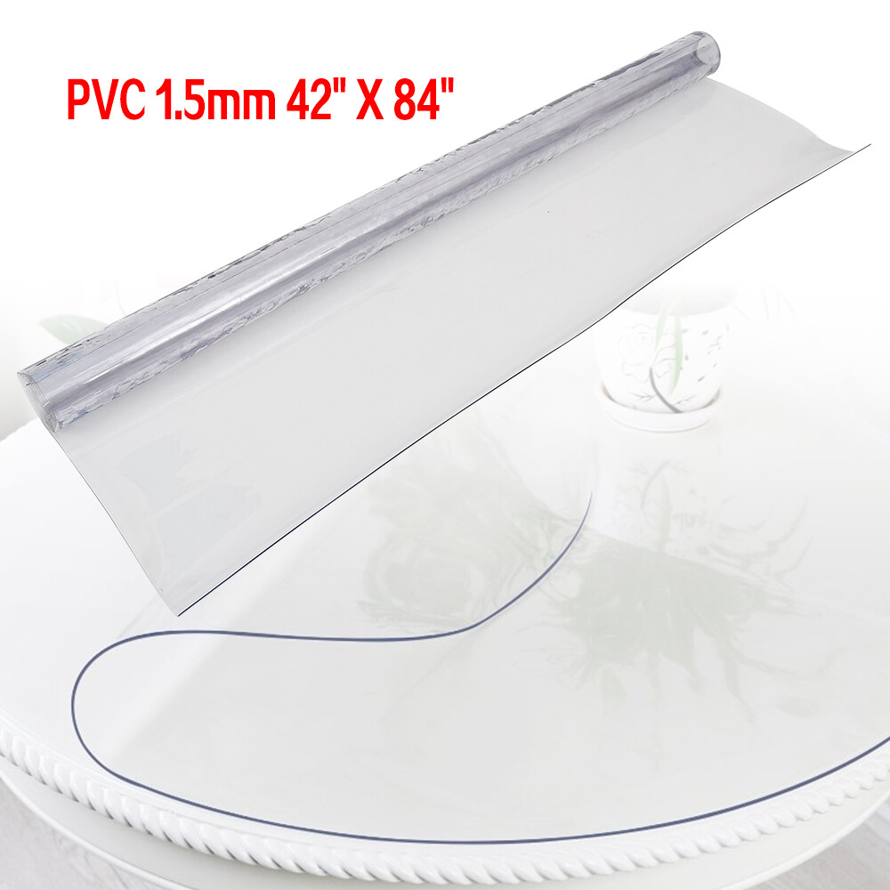 Clear Transparent PVC Plastic Tablecloth Protector Waterproof Dining Table Cover