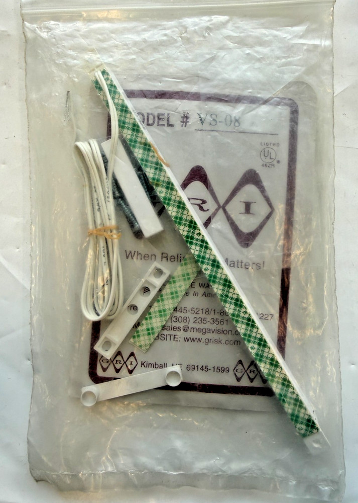 GRI VS-08 white window vent surface magnetic switch