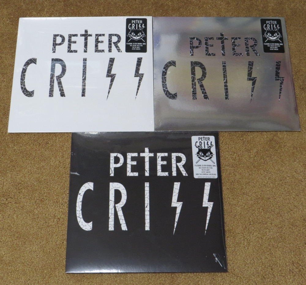KISS PETER CRISS 3 RECORD SEALED SET SILVER BLACK AND WHITE