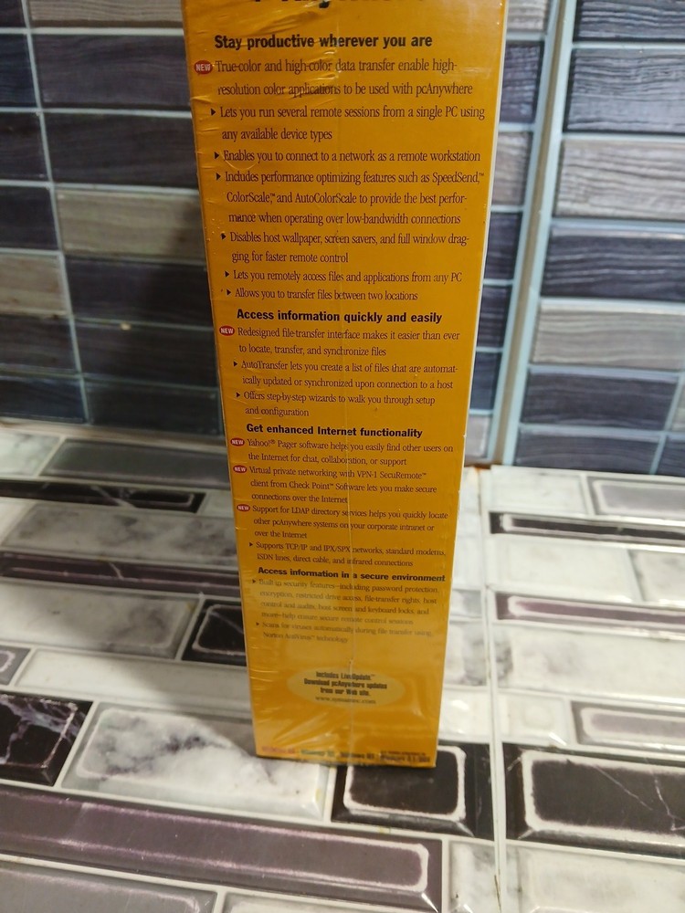 Symantec Pc Anywhere Version 9.0 Windows Host Windown 95,98,NT 3.1 Dos