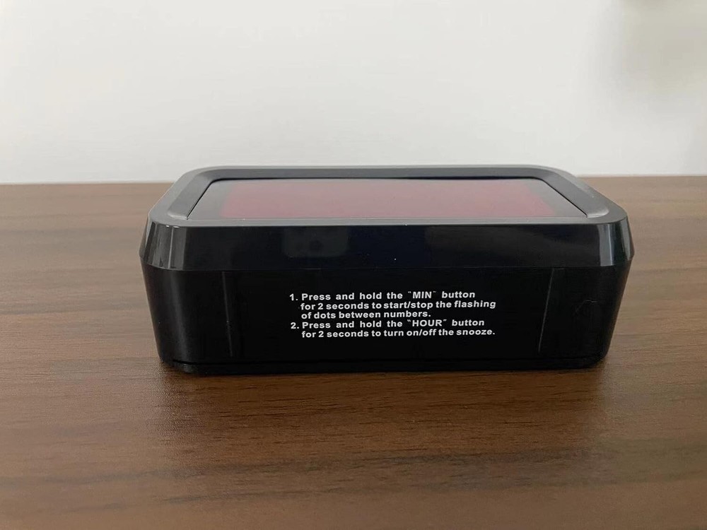 Digital Alarm Clock LED Display Small Wall Clock Battery Operated