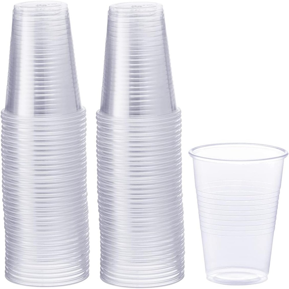 Clear Plastic Cups [] Disposable Cold Drinking Cups for Parties,