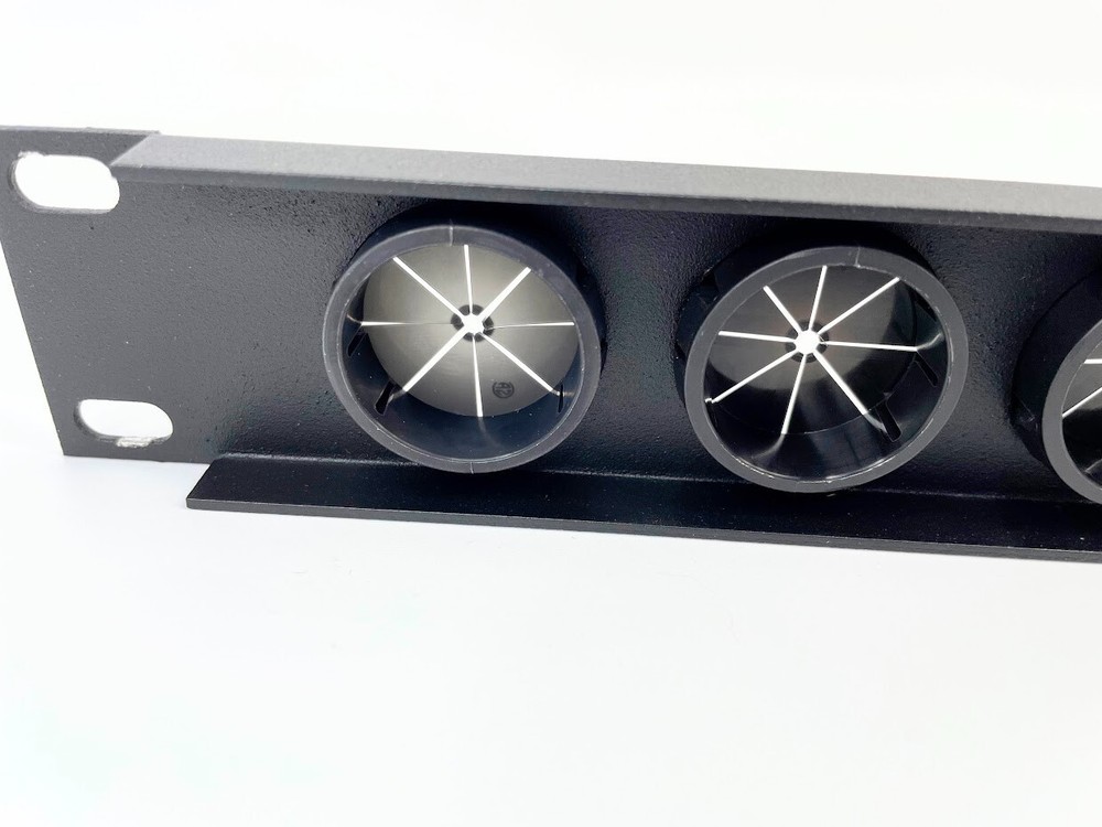 PROCRAFT AFP1U-DECPT-BK 1U 16ga Rack Panel, 6 Split Grommets, 1 Decora