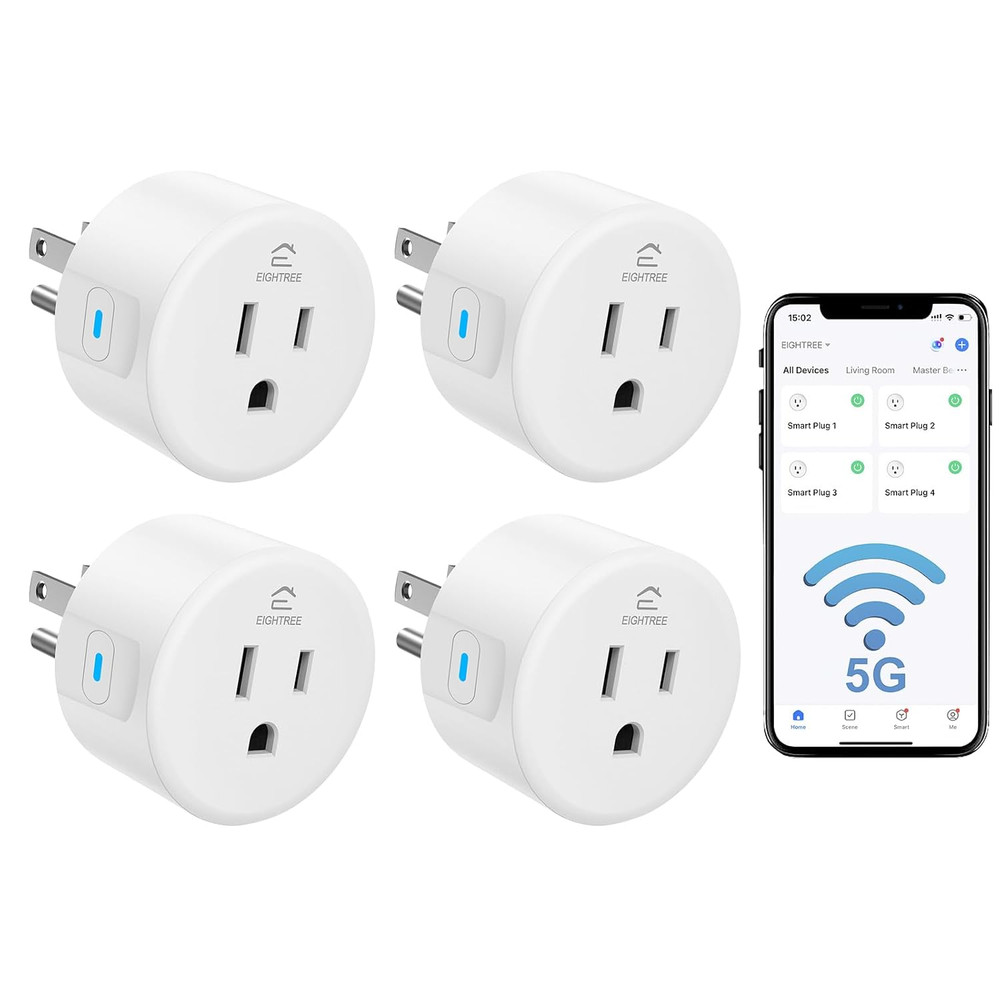 Smart Plug 5Ghz & 2.4Ghz, Smart Outlet Wifi Socket with APP Remote Control, Comp