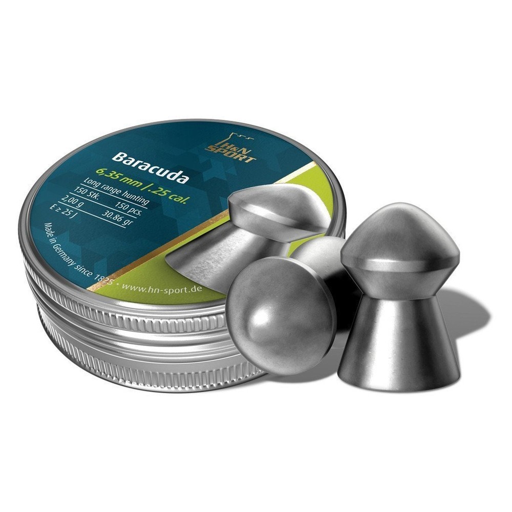 H&N Baracuda Round Nose Pellets 0.25 Caliber Multi