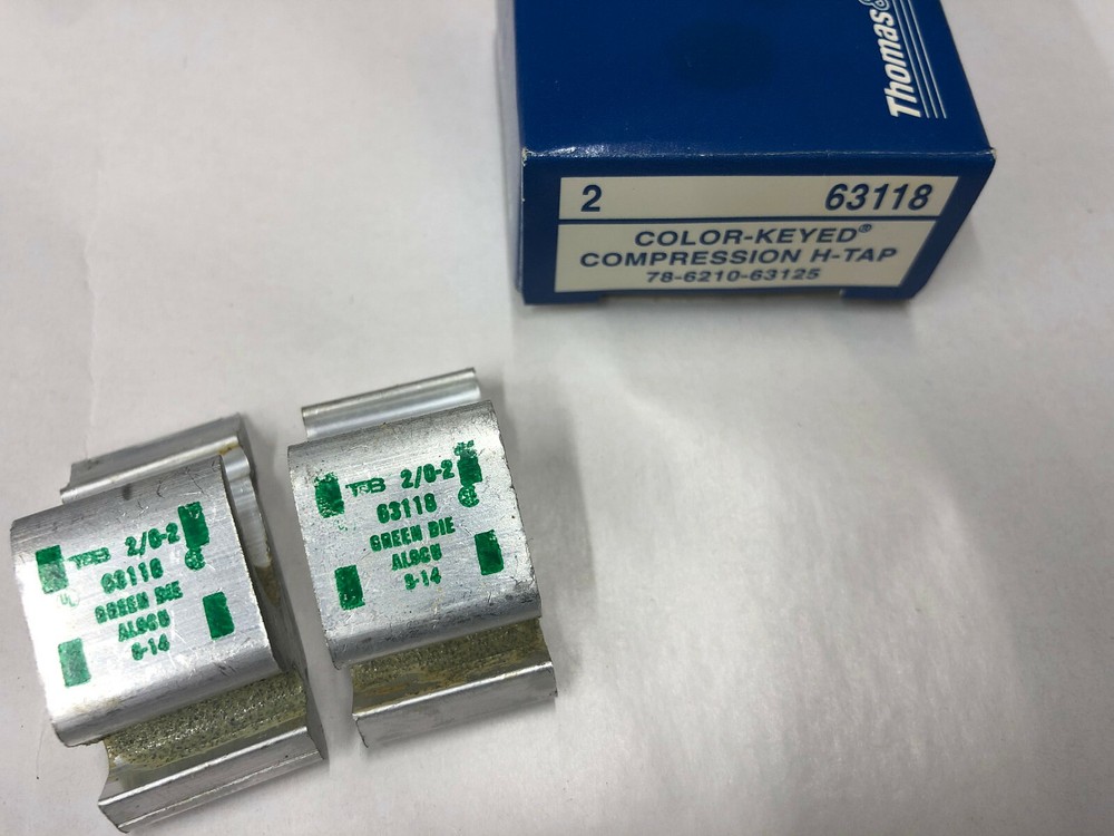 NEW Thomas & Betts 63118 Color-Keyed Compression H-Tap