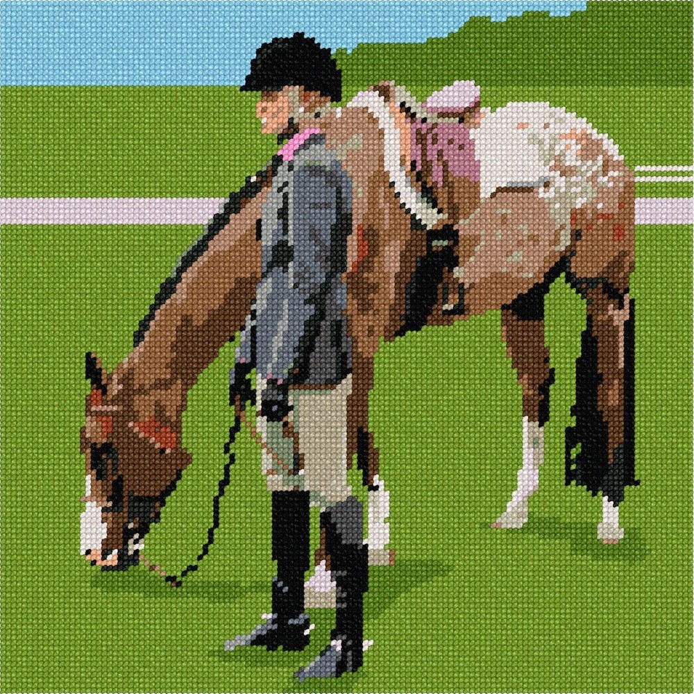 Rider Needlepoint Kit or Canvas
