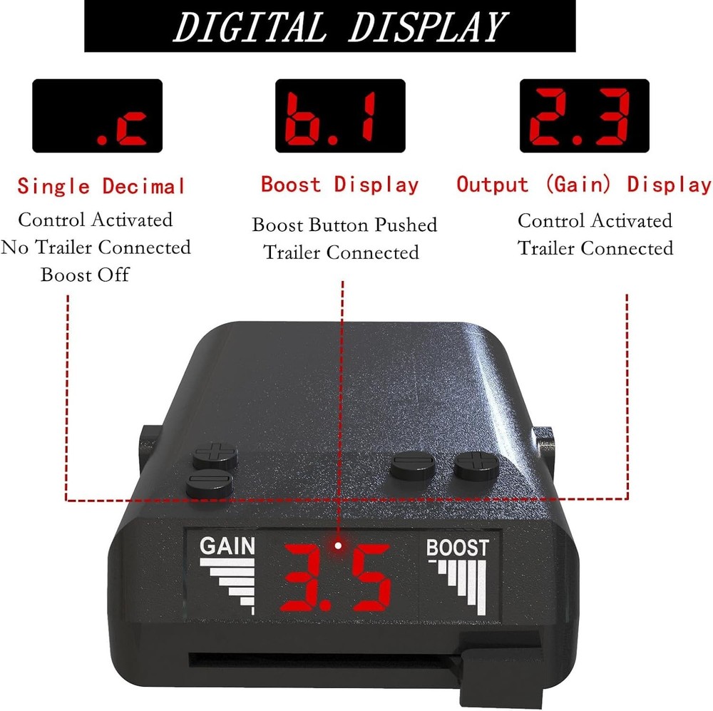 Compact Electric Brake Control with Adjustable Power for Safe Towing Experience