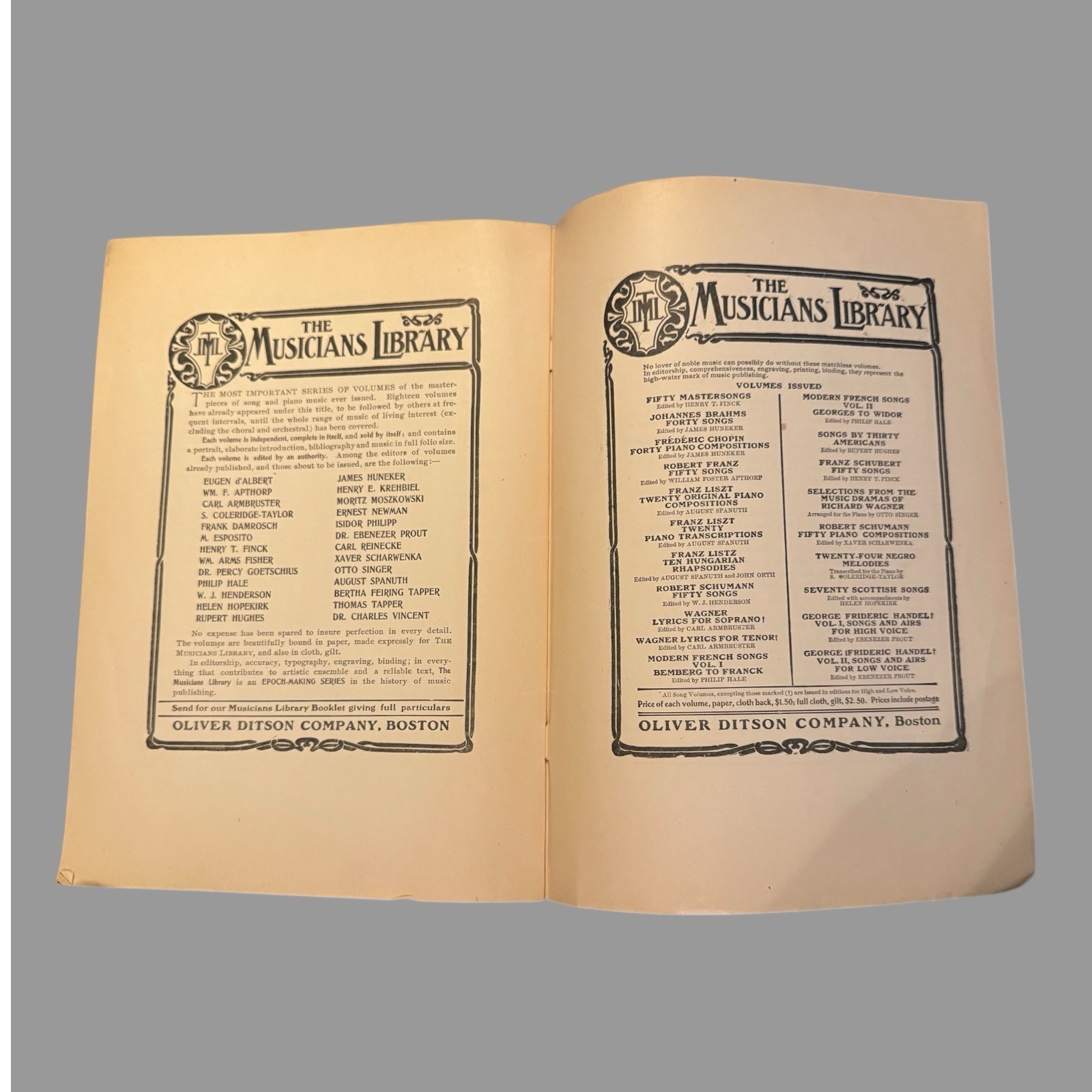 Boston Opera Advertising Playbill Program Libretto of Mefistofele by Boito