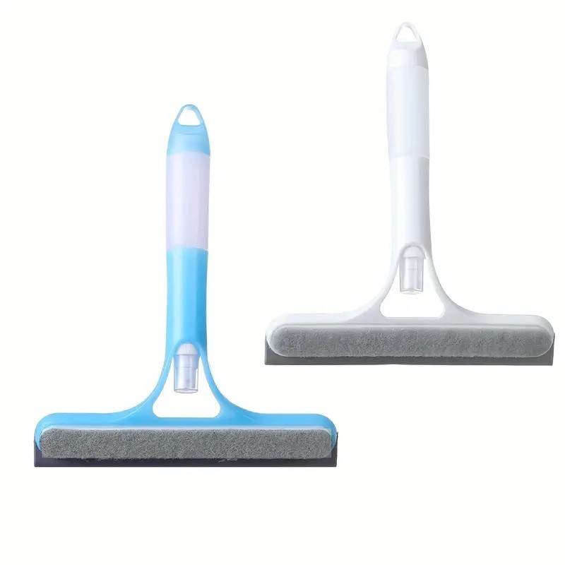 3-in-1 Window & Mirror Scraper Wiper with Removable Microfiber Cloth Cleaner