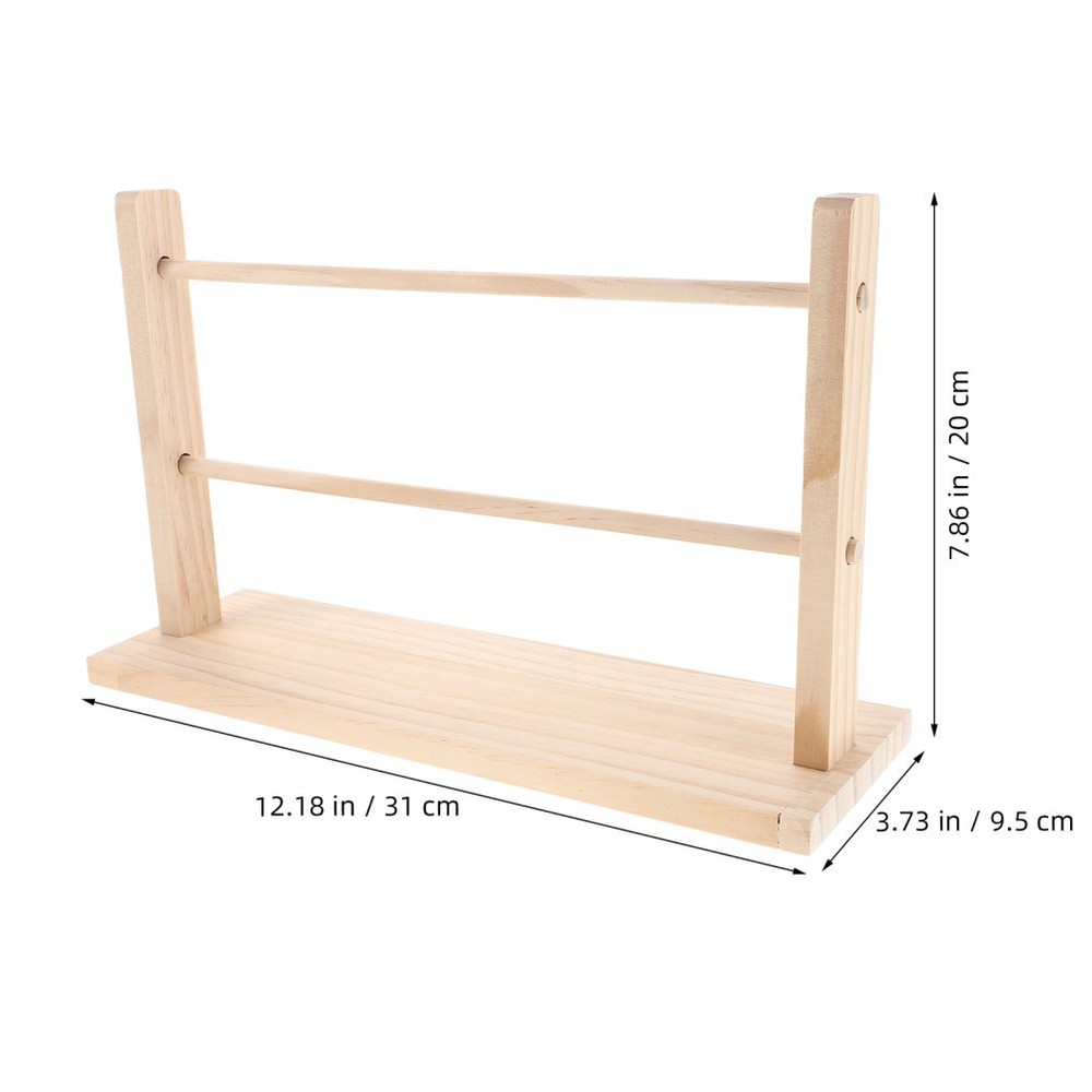 Solid Wood Ribbon Storage Rack Portable Organizer Display Holder