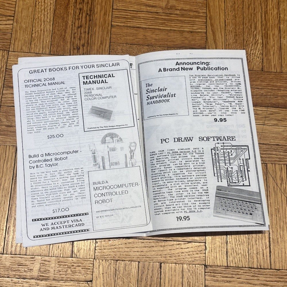 Vintage Timex Sinclair Computer Hardware & Software Order Catalogs (5)