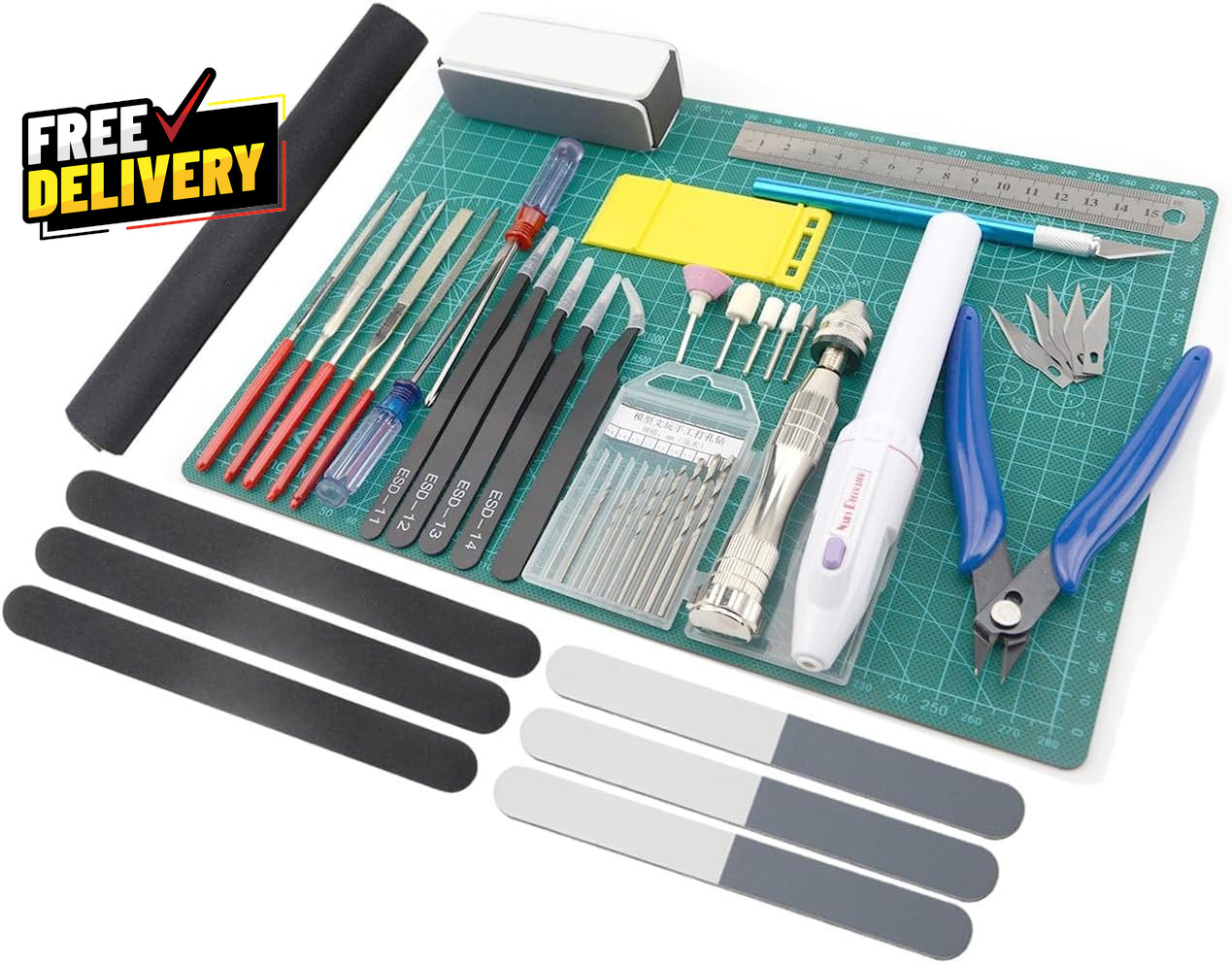 33 PCS Professional Model Tools Kit Hobby Craft Building Repair Set for Model