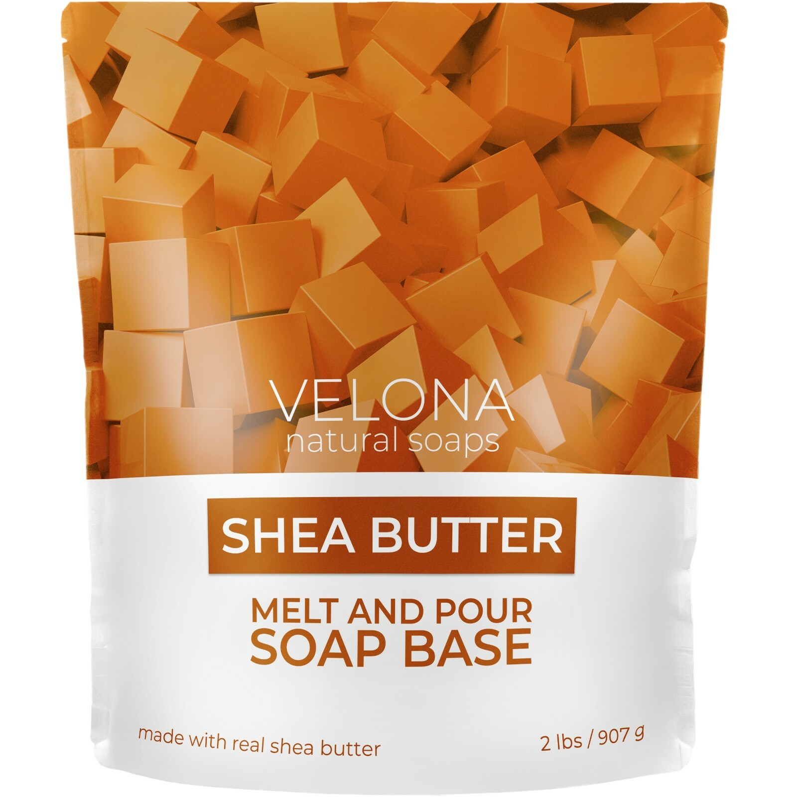 Shea Butter Soap Base Pre-Cut Cubes | SLS/SLES Free Glycerin Melt and Pour 2 LB