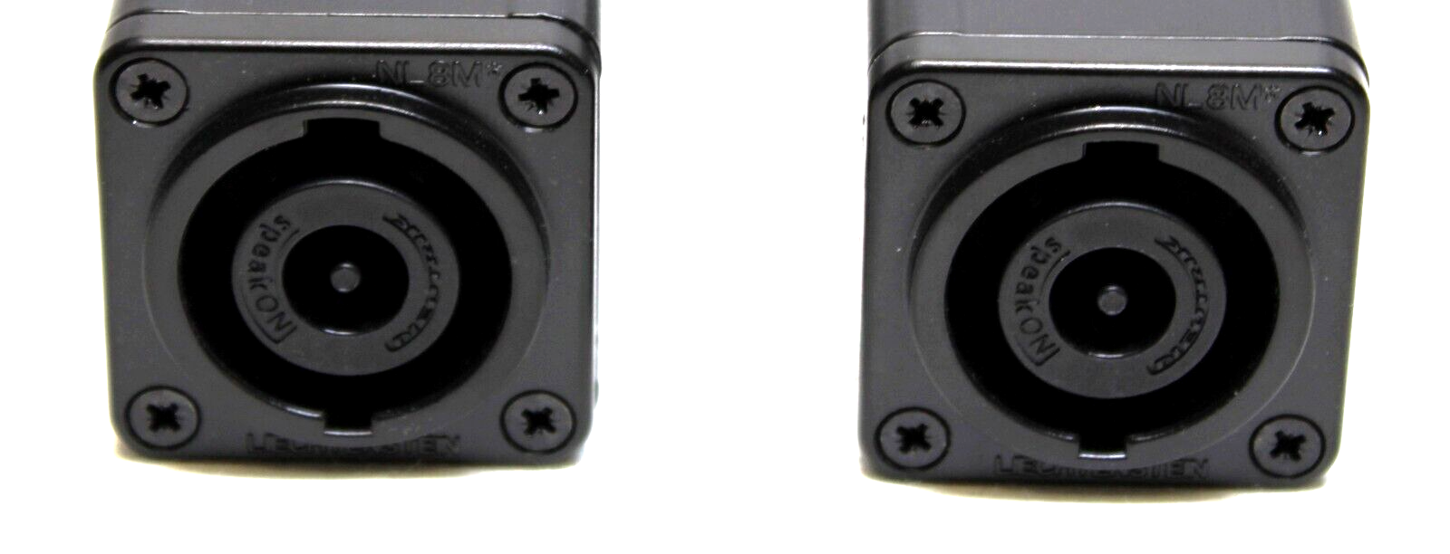 (2) Two Genuine NEUTRIK NL8MMXX Female 8 Pin SpeakON Coupler Adapter